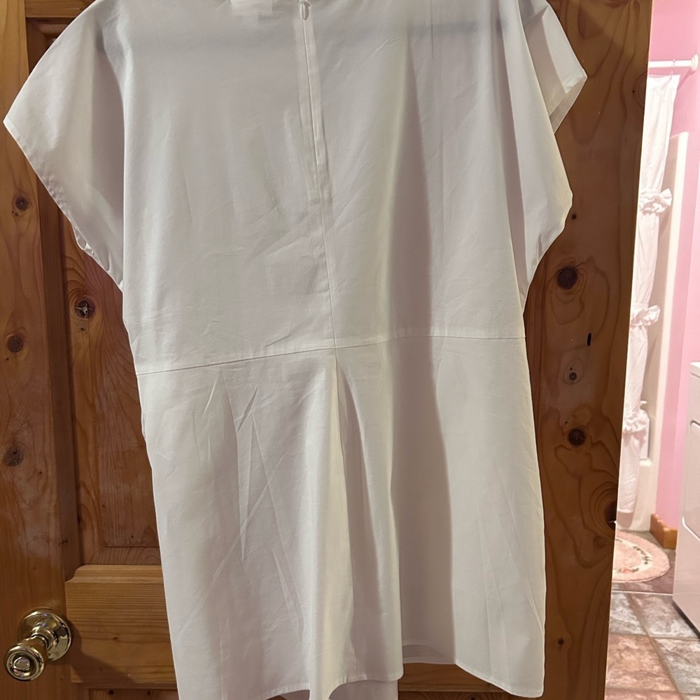 J.Jill x Christian Siriano White Tie-Side Tunic Dress Medium - Picture 7 of 9
